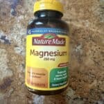 a magnesium supplements on kitchen counter