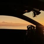 sun beaming on car