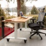 an ergonomic chair at desk