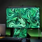 an office monitor setup in home