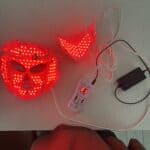 a red light therapy mask setup