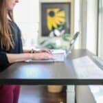 a standing desk for migraine support