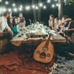 a social gathering in an outdoor setting