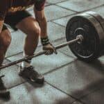 someone lifting a deadlift exercising