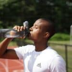 a water bottle helping stay hydrated