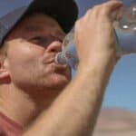 a guy water bottle drinking