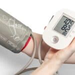 a blood pressure measuring test