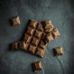 a bar of chocolate broken up