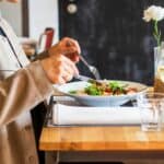 someone eating a meal