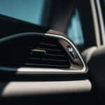 an air conditioner in a car fan